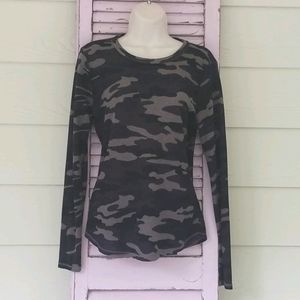 💗 LUCKY BRAND Camo Print LS Longsleeve Shirt Top S